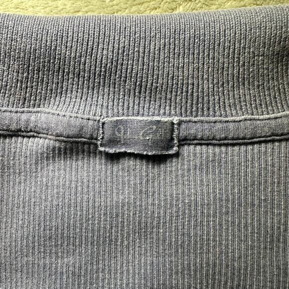 Brandy Melville Crop Shirt Women One Size Blue Collared Buttons Preppy Academia - Picture 6 of 9